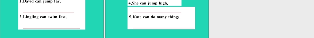 四年级英语上册 Unit 12 Peter can jump high作业课件 湘少版-湘少版小学四年级上册英语课件