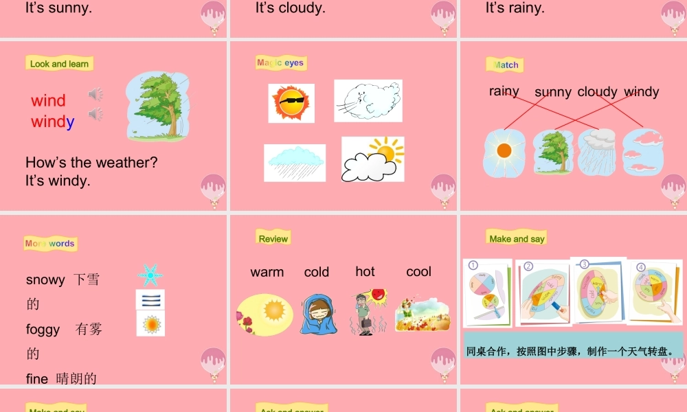 四年级英语上册 Unit 12 Weather（第1课时）课件 牛津上海版-牛津上海版小学四年级上册英语课件