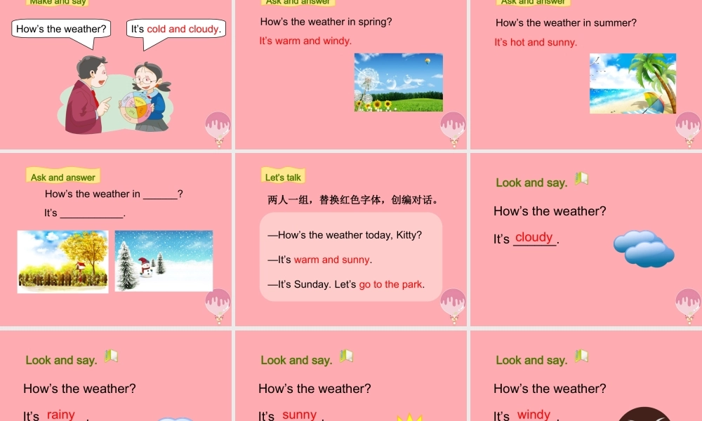 四年级英语上册 Unit 12 Weather（第1课时）课件 牛津上海版-牛津上海版小学四年级上册英语课件