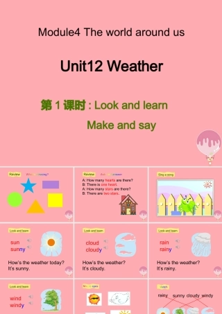 四年级英语上册 Unit 12 Weather（第1课时）课件 牛津上海版-牛津上海版小学四年级上册英语课件