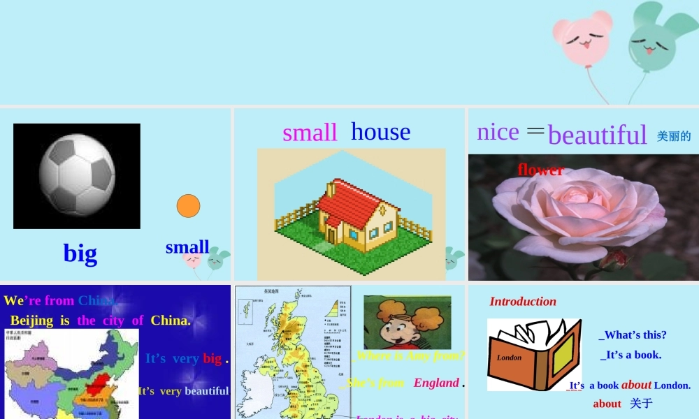 四年级英语下册 Module 2 Unit 1 London is a big city教学课件 外研版（三起）-外研版小学四年级下册英语课件