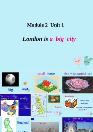 四年级英语下册 Module 2 Unit 1 London is a big city教学课件 外研版（三起）-外研版小学四年级下册英语课件