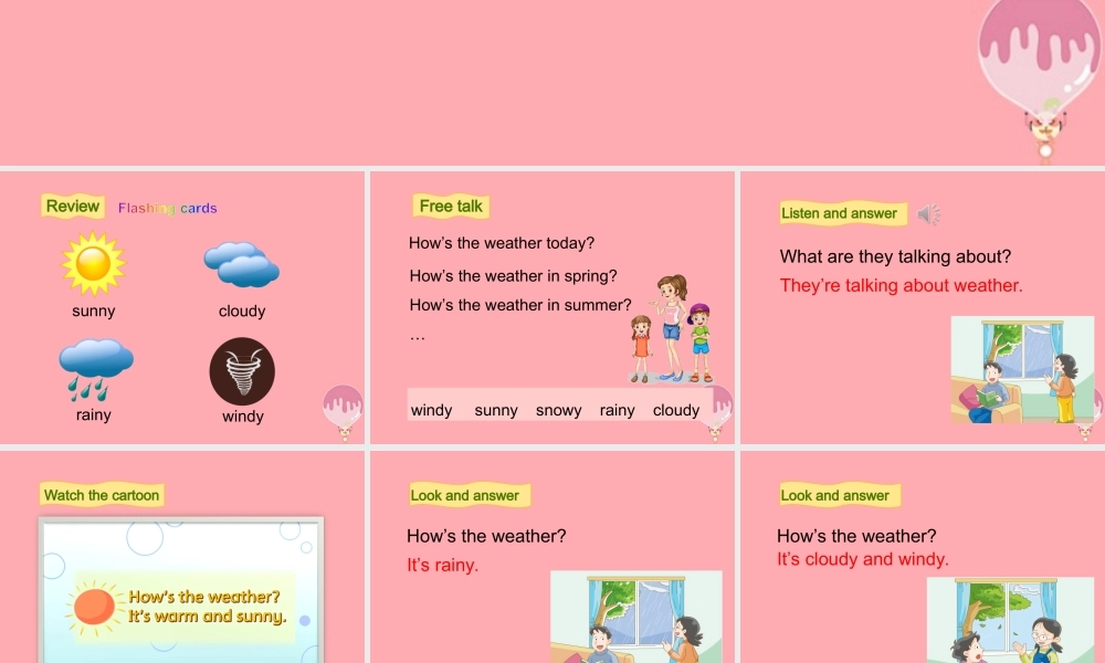 四年级英语上册 Unit 12 Weather（第2课时）课件 牛津上海版-牛津上海版小学四年级上册英语课件