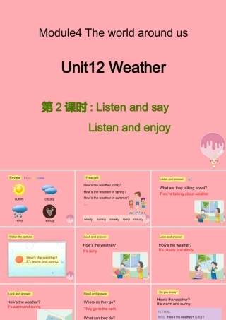 四年级英语上册 Unit 12 Weather（第2课时）课件 牛津上海版-牛津上海版小学四年级上册英语课件