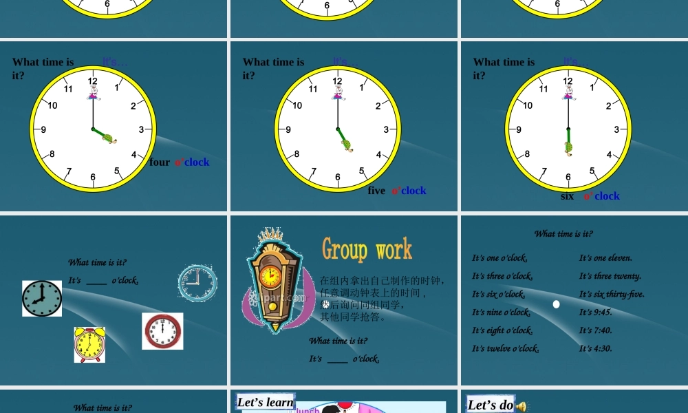 四年级英语下册 Unit 2(15)课件 人教PEP