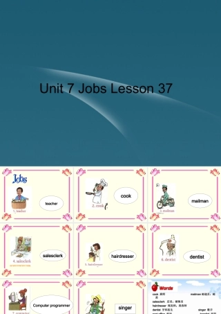 四年级英语上册 Unit 7 lesson 37(3)课件 人教新起点