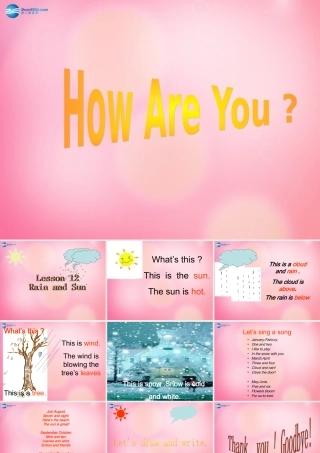 四年级英语下册 Unit 2《Lesson12 Rain and sun》课件 冀教版（三起）-冀教版小学四年级下册英语课件