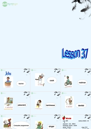 四年级英语上册 Unit 7 lesson 37课件 人教新起点
