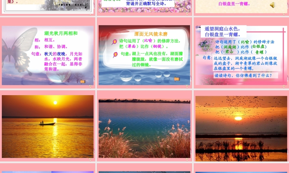 四年级语文上册 第3课 古诗两首 望洞庭课件 苏教版-苏教版小学四年级上册语文课件