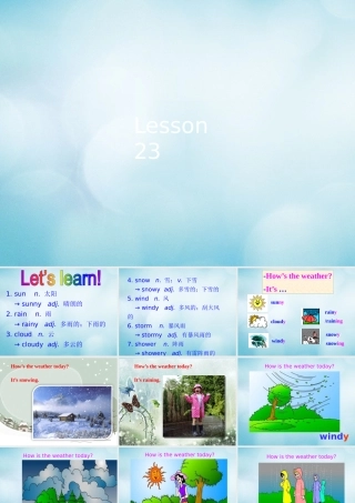 四年级英语上册 Unit 7 What is nature Lesson 23课件 北京课改版-北京课改版小学四年级上册英语课件