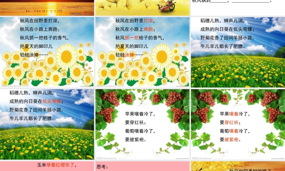 四年级语文上册 第4课 秋天课件 苏教版-苏教版小学四年级上册语文课件