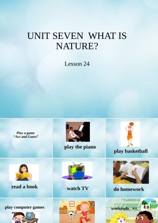 四年级英语上册 Unit 7 What is nature Lesson 24课件 北京课改版-北京课改版小学四年级上册英语课件