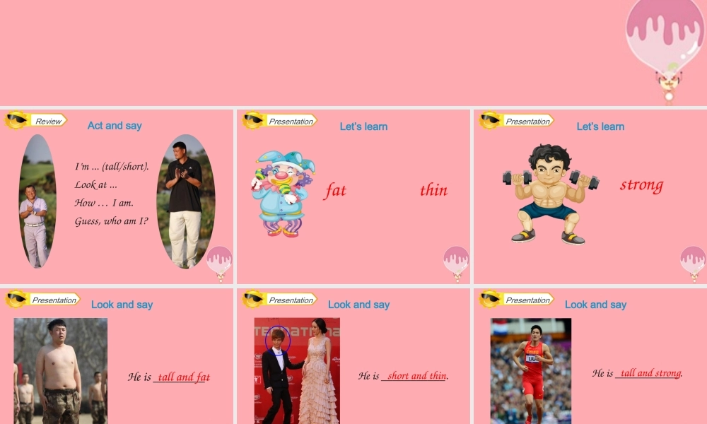 四年级英语上册 Unit 6 I’m tall（Lesson 34）教学课件 人教精通版-人教版小学四年级上册英语课件