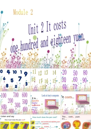 四年级英语下册 Module 2 unit 2 it costs one hundred and eighteen yuan课件2 外研版（一起）-外研版小学四年级下册英语课件