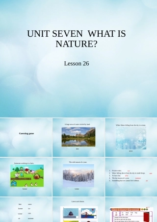 四年级英语上册 Unit 7 What is nature Lesson 26课件 北京课改版-北京课改版小学四年级上册英语课件