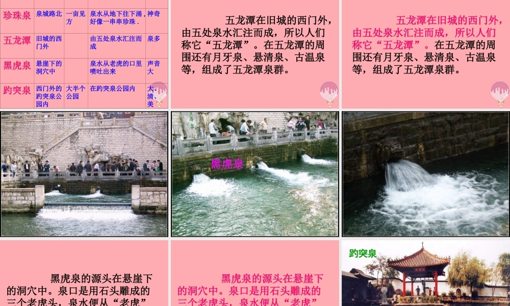 四年级语文上册 第8课 泉城课件 苏教版-苏教版小学四年级上册语文课件