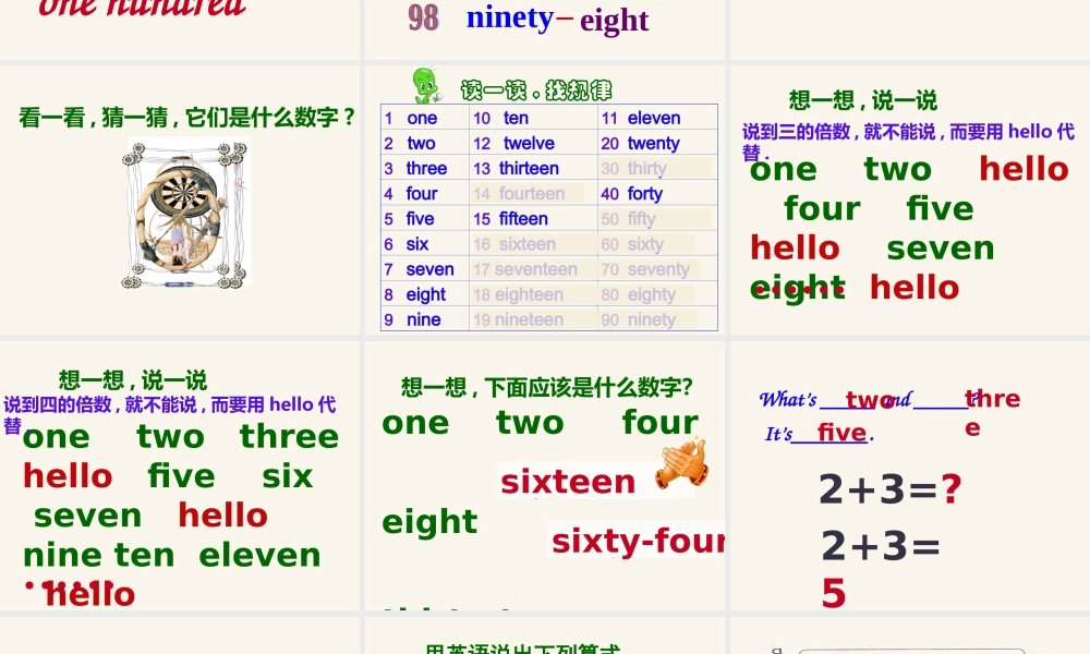 四年级英语上册 Unit 7(18)课件 苏教牛津版