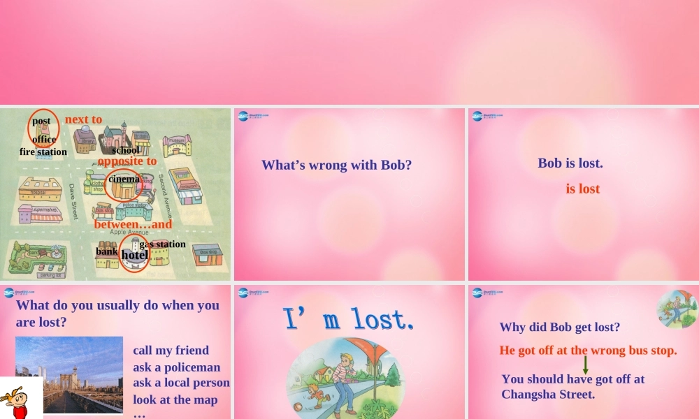 四年级英语上册 Unit 1 Let's Go lessson7 I’m lost课件 冀教版（三起）-冀教版小学四年级上册英语课件