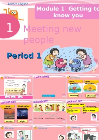 四年级英语上册 Unit 1 Meeting new people（Period 1）课件 牛津上海版-牛津上海版小学四年级上册英语课件