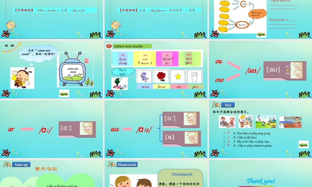 四年级英语下册 Unit 3 All about me Lesson 17 What Do You Like to Do课件 冀教版（三起）-冀教版小学四年级下册英语课件