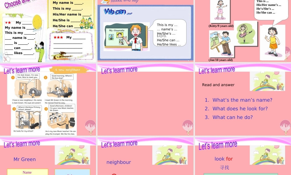 四年级英语上册 Unit 1 Meeting new people（Period 3）课件 牛津上海版-牛津上海版小学四年级上册英语课件