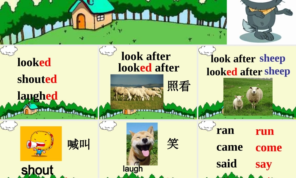 四年级英语下册 Module 3 unit 1 he shouted wolf wolf课件1 外研版（一起）-外研版小学四年级下册英语课件