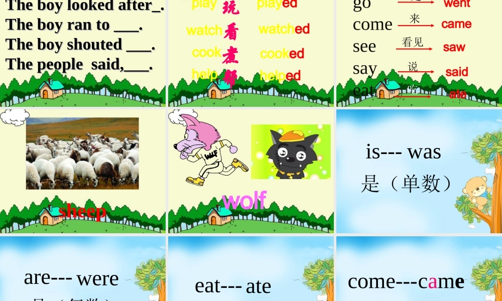 四年级英语下册 Module 3 unit 1 he shouted wolf wolf课件1 外研版（一起）-外研版小学四年级下册英语课件