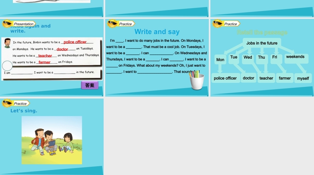 四年级英语上册 Unit 6 Jobs（Lesson 3）课件 人教新起点-人教新起点小学四年级上册英语课件