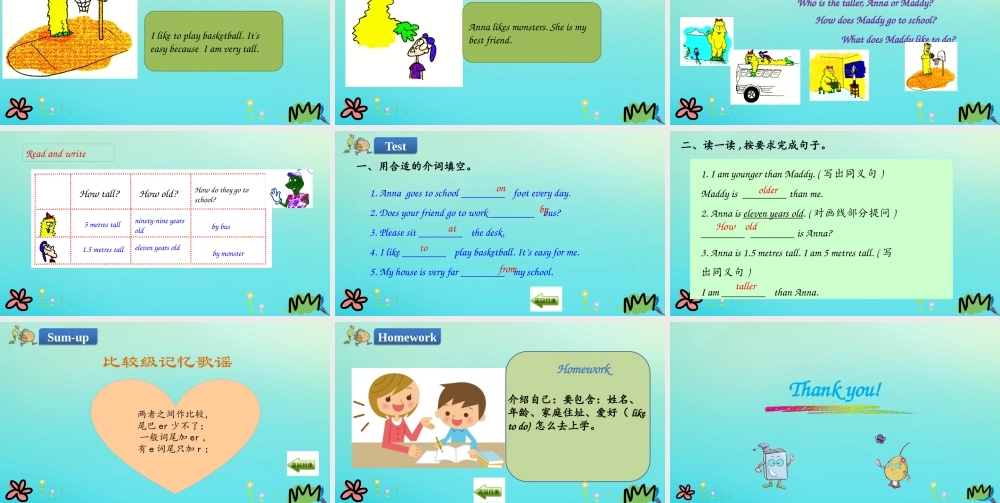 四年级英语下册 Unit 3 All about me Lesson 18 Maddy the Monster课件 冀教版（三起）-冀教版小学四年级下册英语课件