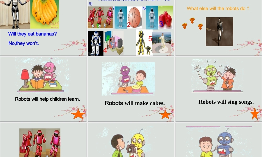 四年级英语下册 Module 3 Unit 1 Robots will do everything（1）教学课件 外研版（三起）-外研版小学四年级下册英语课件