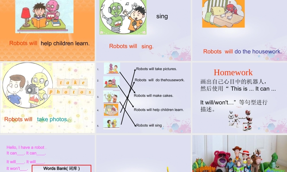 四年级英语下册 Module 3 Unit 1 Robots will do everything（2）教学课件 外研版（三起）-外研版小学四年级下册英语课件
