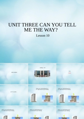 四年级英语下册 Unit 3 Can you tell me the way Lesson 10课件 北京课改版-北京课改版小学四年级下册英语课件