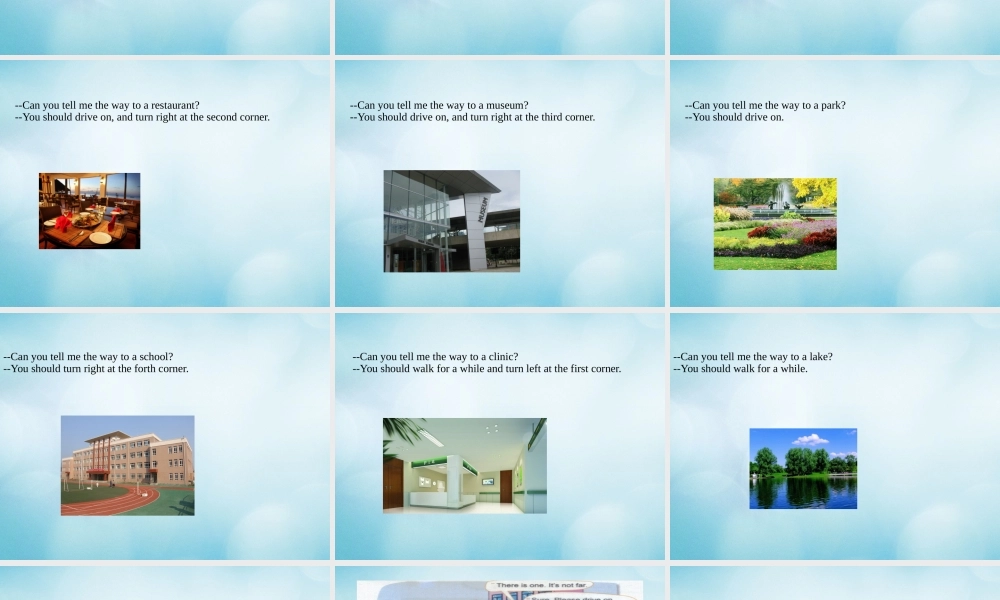 四年级英语下册 Unit 3 Can you tell me the way Lesson 11课件 北京课改版-北京课改版小学四年级下册英语课件