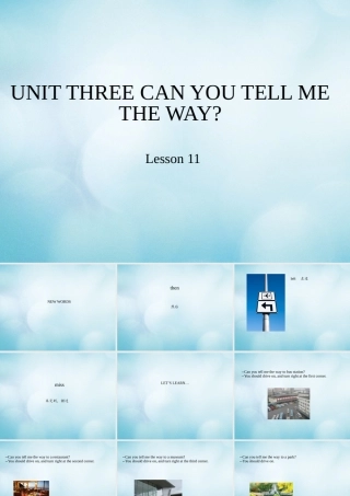 四年级英语下册 Unit 3 Can you tell me the way Lesson 11课件 北京课改版-北京课改版小学四年级下册英语课件