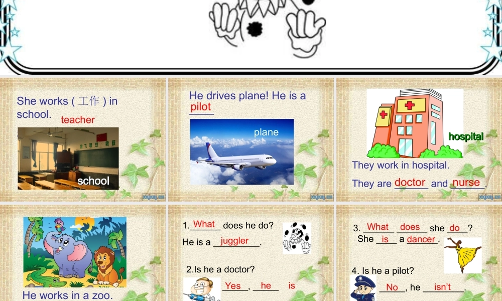 四年级英语上册 Unit 1 mocky the juggler课件5 北师大版（一起）-北师大版小学四年级上册英语课件