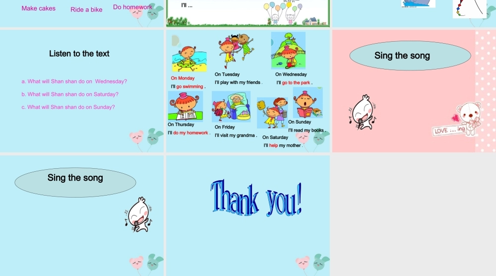 四年级英语下册 Module 3 unit 2 On Monday I’ll go swimming（1）教学课件 外研版（三起）-外研版小学四年级下册英语课件