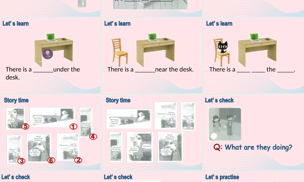 四年级英语上册 Unit 1 My class room第六课时课件 人教PEP版-人教PEP小学四年级上册英语课件