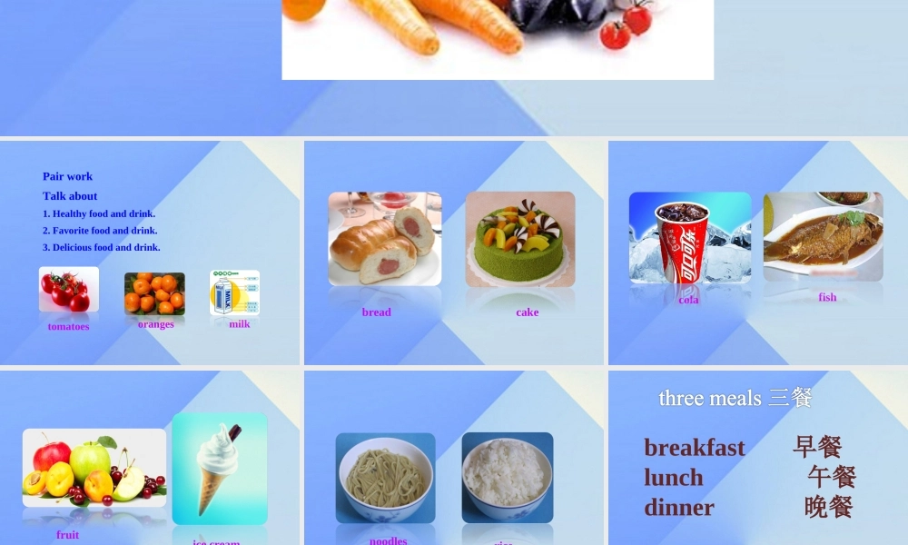 四年级英语上册 Unit 6 Meals Part A课件2 （新版）闽教版-闽教版小学四年级上册英语课件