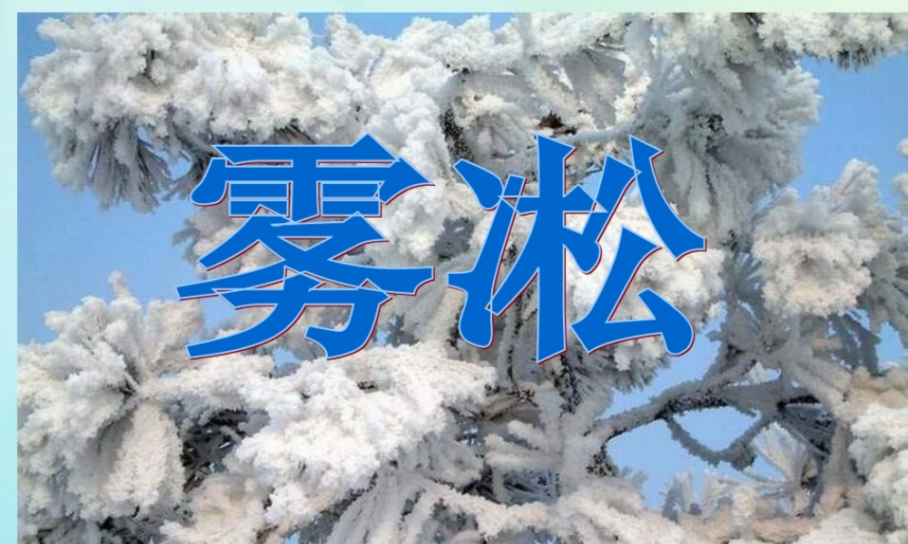 四年级语文上册 第七单元 23 雾凇教学课件 苏教版-苏教版小学四年级上册语文课件