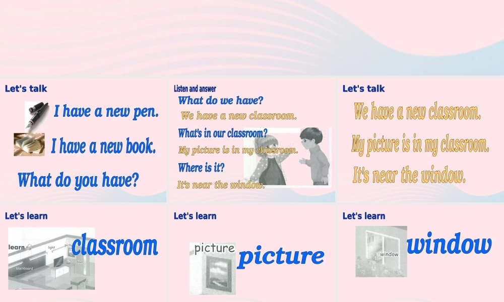 四年级英语上册 Unit 1 My class room第一课时课件 人教PEP版-人教PEP小学四年级上册英语课件