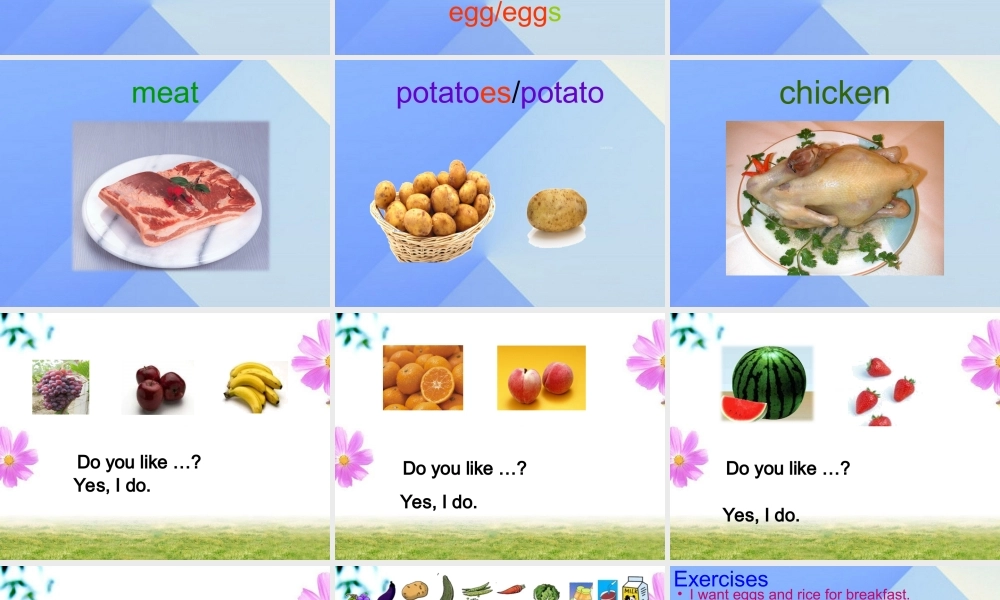 四年级英语上册 Unit 6 Meals Part B课件2 （新版）闽教版-闽教版小学四年级上册英语课件