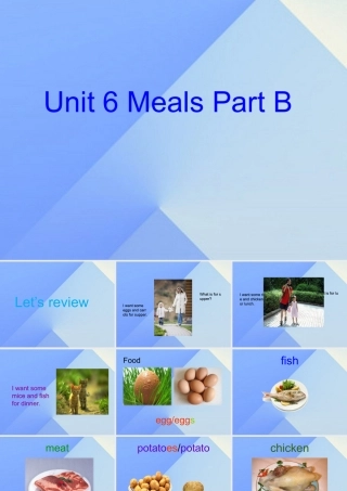 四年级英语上册 Unit 6 Meals Part B课件2 （新版）闽教版-闽教版小学四年级上册英语课件