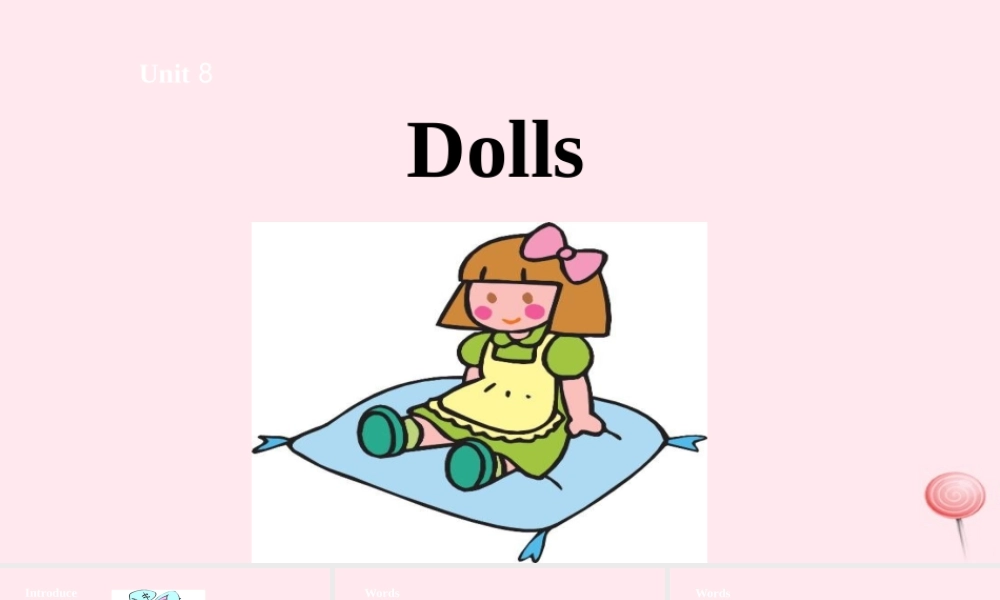 四年级英语上册 Unit 8 Dolls课件2 （新版）牛津版-（新版）牛津版小学四年级上册英语课件