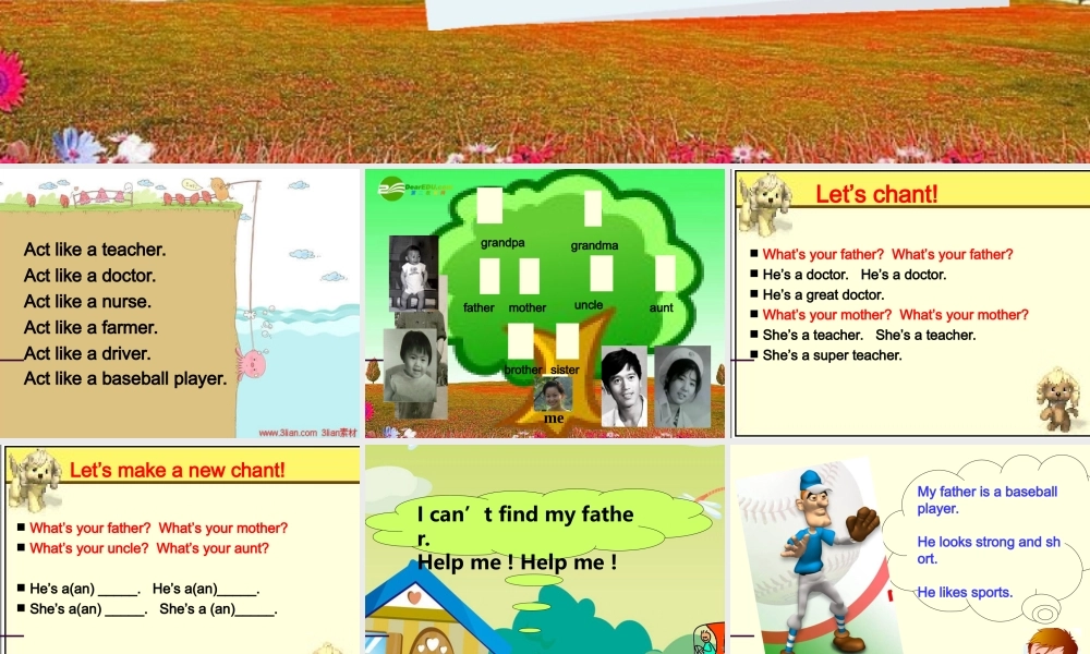 四年级英语上册 Unit 6 Meet My  Family第一课时课件 人教版PEP