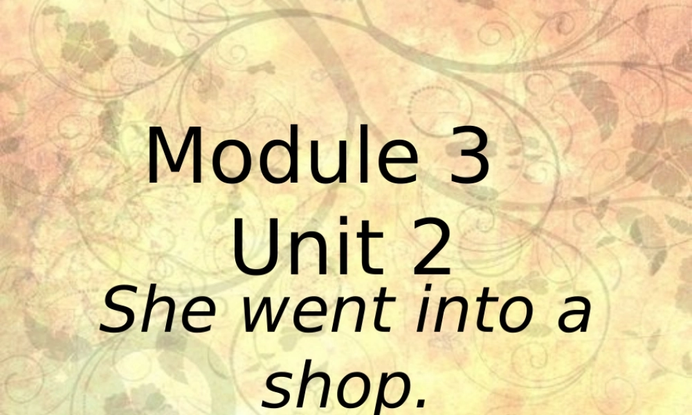 四年级英语下册 Module 3 unit 2 she went into a shop课件3 外研版（一起）-外研版小学四年级下册英语课件