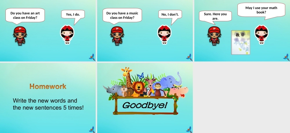 四年级英语下册 Unit 3 School Subjects Day Part B课件1 闽教版（三起）-闽教版小学四年级下册英语课件