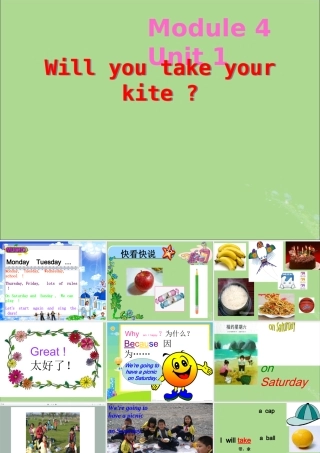 四年级英语下册 Module 4 Unit 1 Will you take your kite（1）教学课件 外研版（三起）-外研版小学四年级下册英语课件