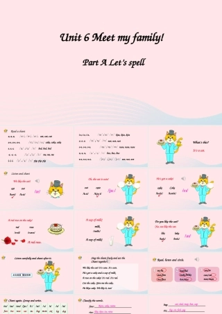 四年级英语上册 Unit 6 Meet my family Part A 第3课时上课课件+素材 人教PEP