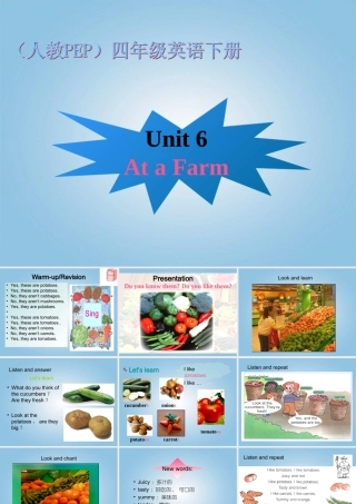 四年级英语下册 Unit 6(4)课件 人教PEP