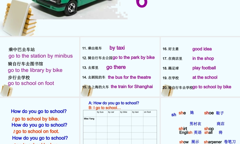 四年级英语下册 Unit 6(6)课件 苏教牛津版